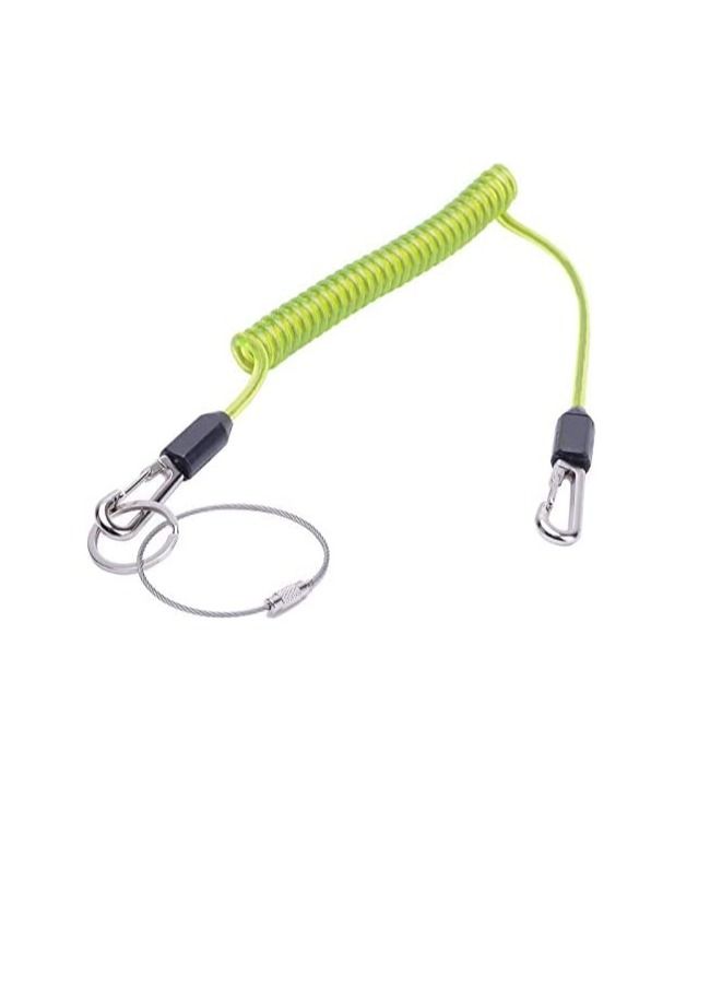 Scaffold Lanyard. Spiral Tool Safety Lanyard, Fishing Lanyards Boating Ropes Coiled Fish Missed Rope Lure Protecting Line. Secure Pliers Lip Grips Tackle Accessory - UHcom - Image 2