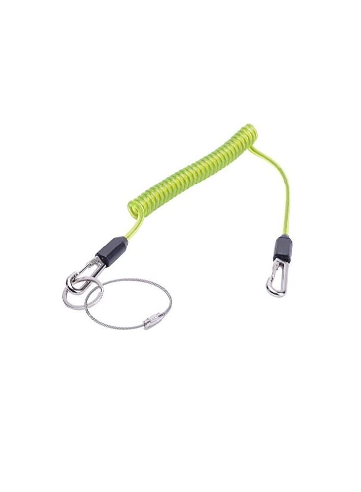 Scaffold Lanyard. Spiral Tool Safety Lanyard, Fishing Lanyards Boating Ropes Coiled Fish Missed Rope Lure Protecting Line. Secure Pliers Lip Grips Tackle Accessory - UHcom - Image 1
