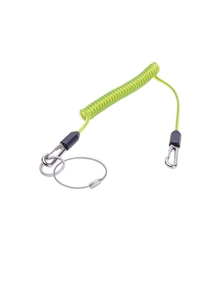 Scaffold Lanyard. Spiral Tool Safety Lanyard, Fishing Lanyards Boating Ropes Coiled Fish Missed Rope Lure Protecting Line. Secure Pliers Lip Grips Tackle Accessory - UHcom - Image 3