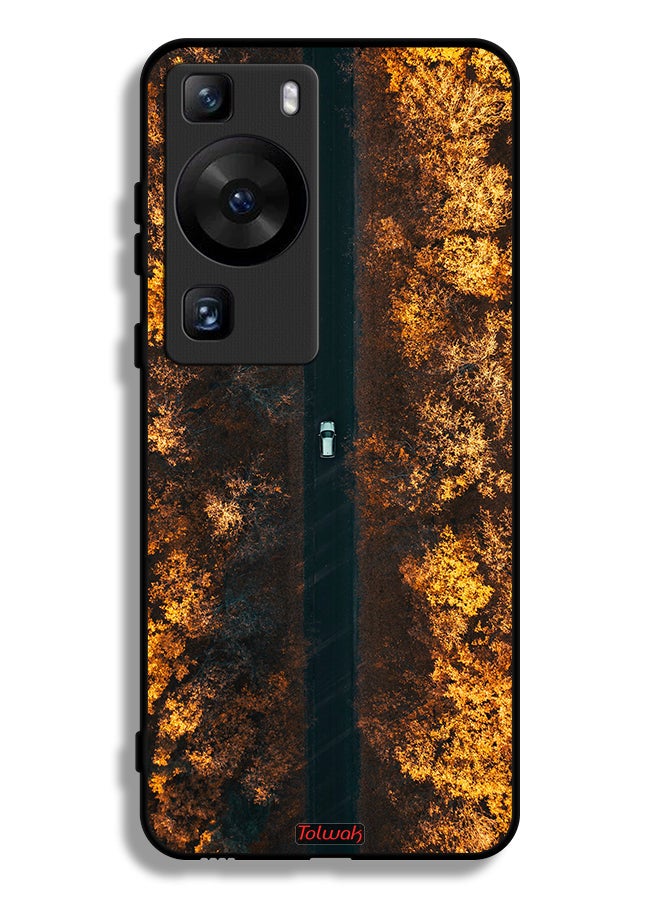 Tolwak Huawei P60 Protective Case Cover Road In Autumn Trees - Image 1