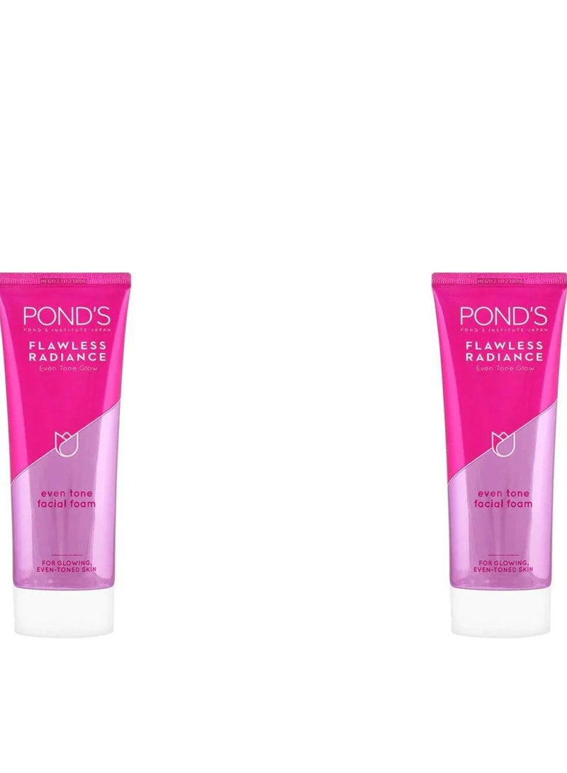 Pond's Flawless Radiance Even Tone Facial Foam With Niacinamide And Vitamin E 2*100grams  (pack of 2) - Image 1