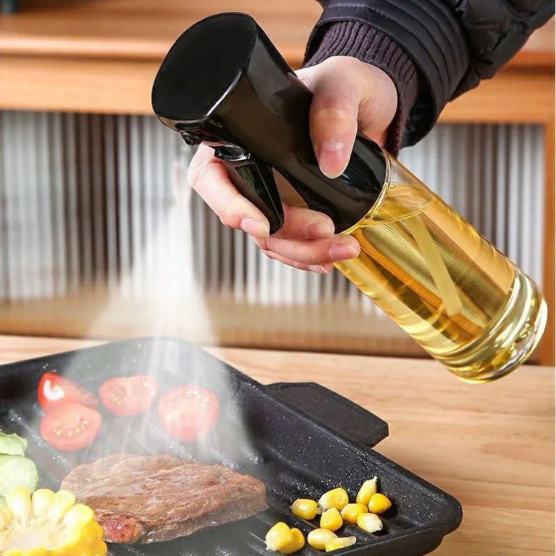 HOMERA Jumbo Refillable Glass Oil Sprayer for Air Fryer Cooking Hair Moisture Plants Cleaning 500ml Multi Purpose Spray Bottle for Home and Kitchen - Image 1