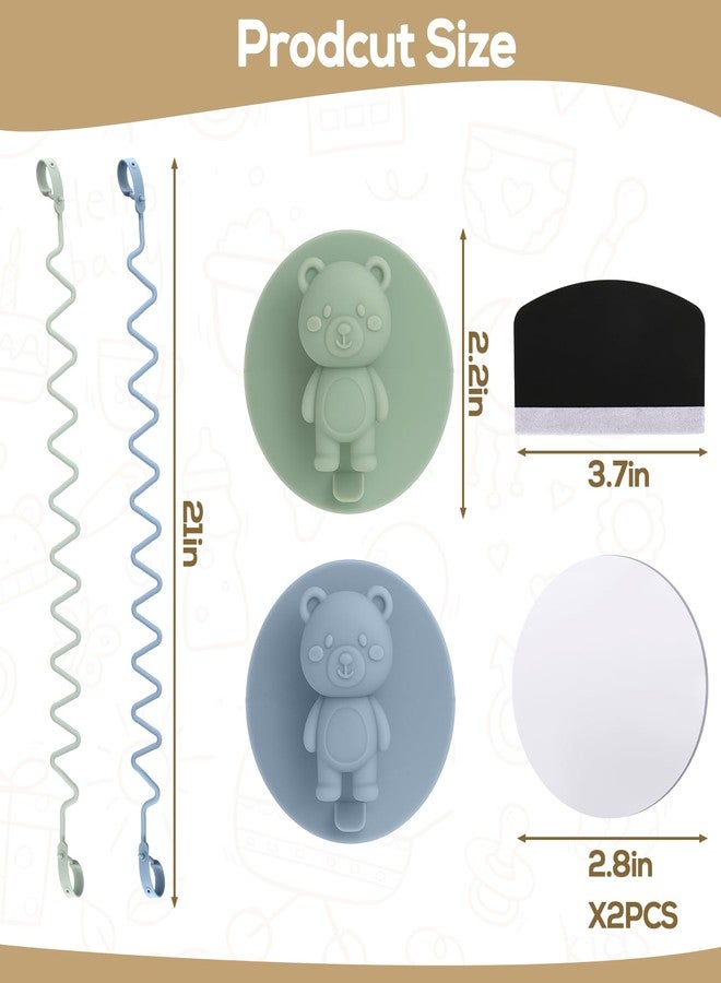 BUSOHA Baby Toy Straps and Suction Cups - 7 Piece Silicone Toy Straps Set Baby Stroller Travel Essential Accessories for High Chairs,Strollers Compatible with Pacifiers,Teethers,Utensils - Image 2