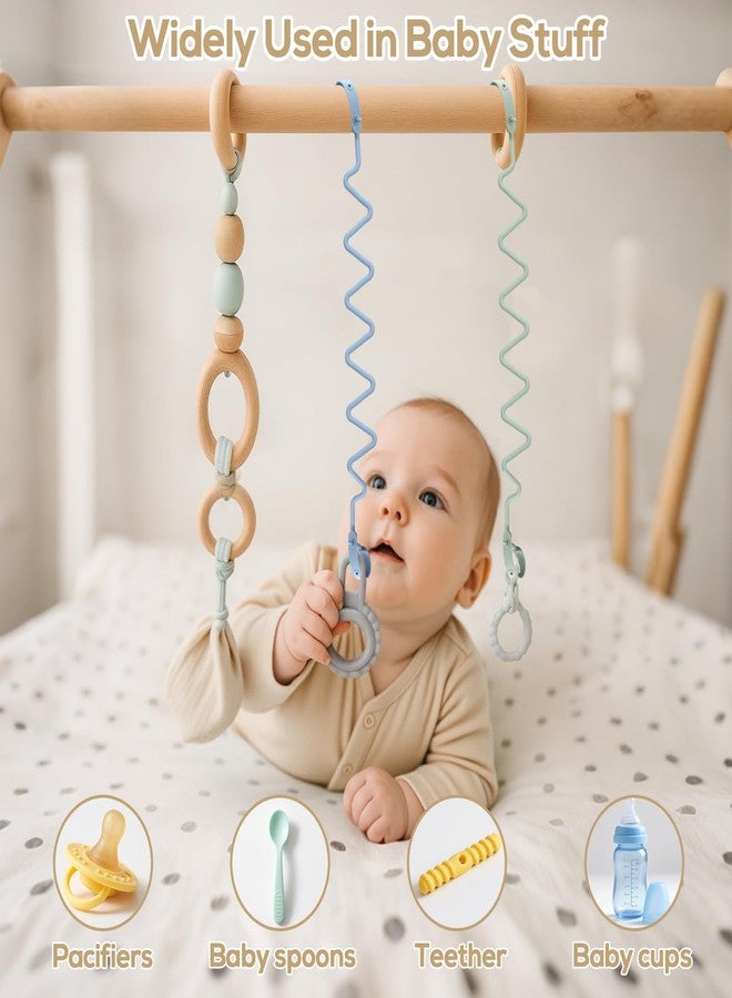 BUSOHA Baby Toy Straps and Suction Cups - 7 Piece Silicone Toy Straps Set Baby Stroller Travel Essential Accessories for High Chairs,Strollers Compatible with Pacifiers,Teethers,Utensils - Image 4