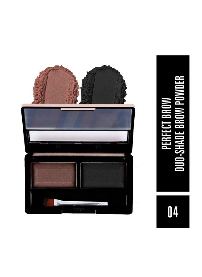 matt look Perfect Brow Duo-Shade Brow Powder | Water Proof Eye Brow Filler With Brush | Perfect And Defined Brow Twin Colors In One Small Palette | Long Lasting | Water Proof And Sweat Proof -Multicolor -04  - Image 5