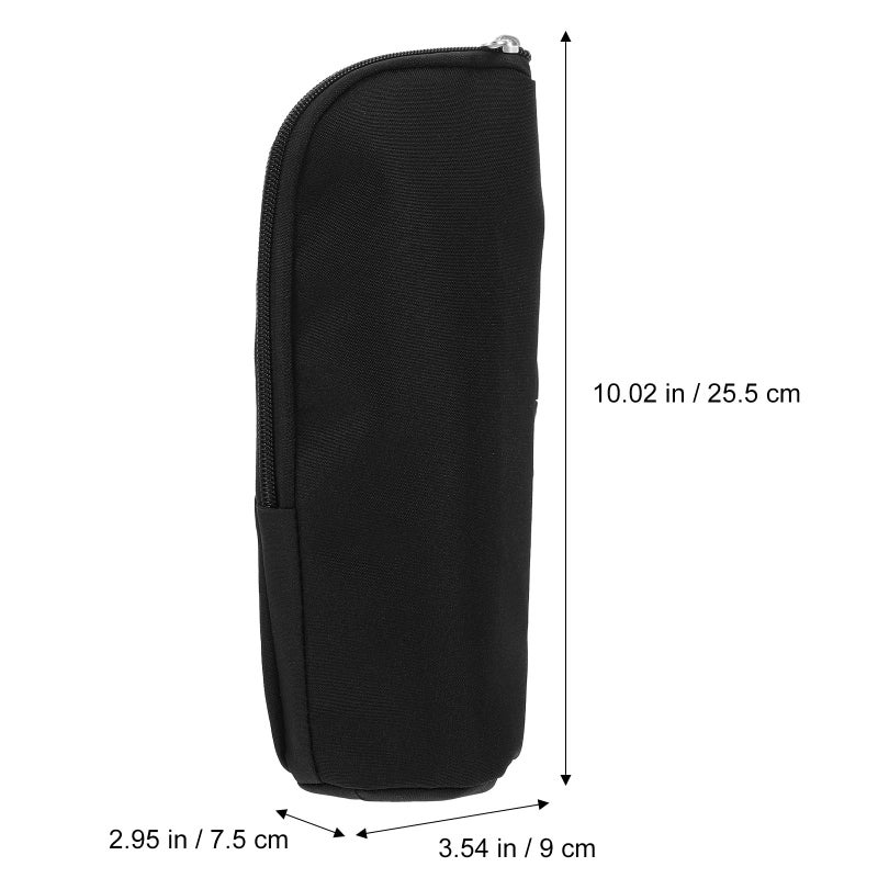 Insulated Milk Bottle Thermal Bag With Zippered Closure Black Stroller Holder Pouch - Image 3