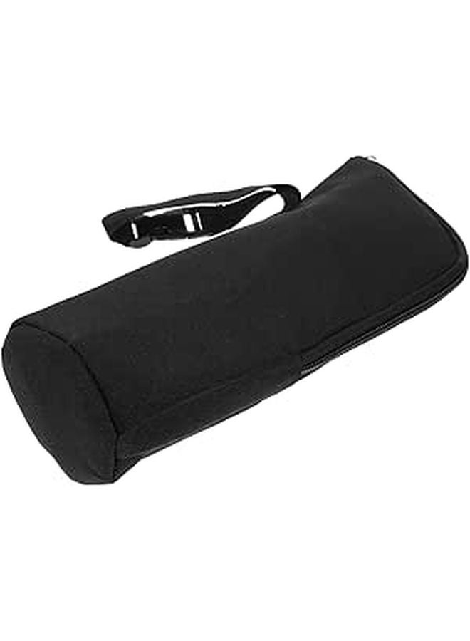 Insulated Milk Bottle Thermal Bag With Zippered Closure Black Stroller Holder Pouch - Image 1