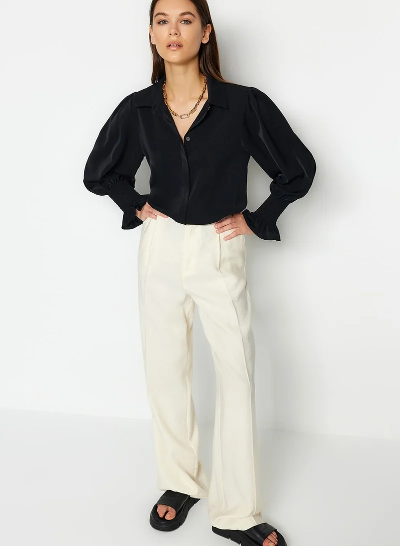 trendyol Puff Sleeve Button Down Shirt