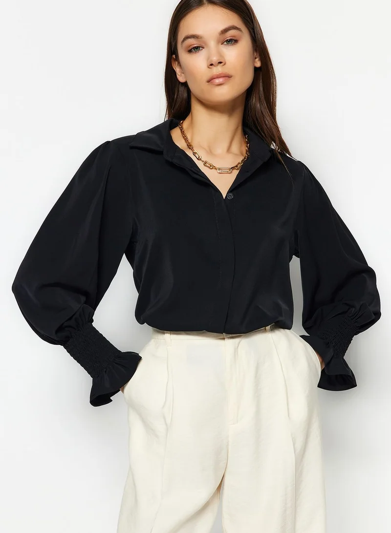 trendyol Puff Sleeve Button Down Shirt
