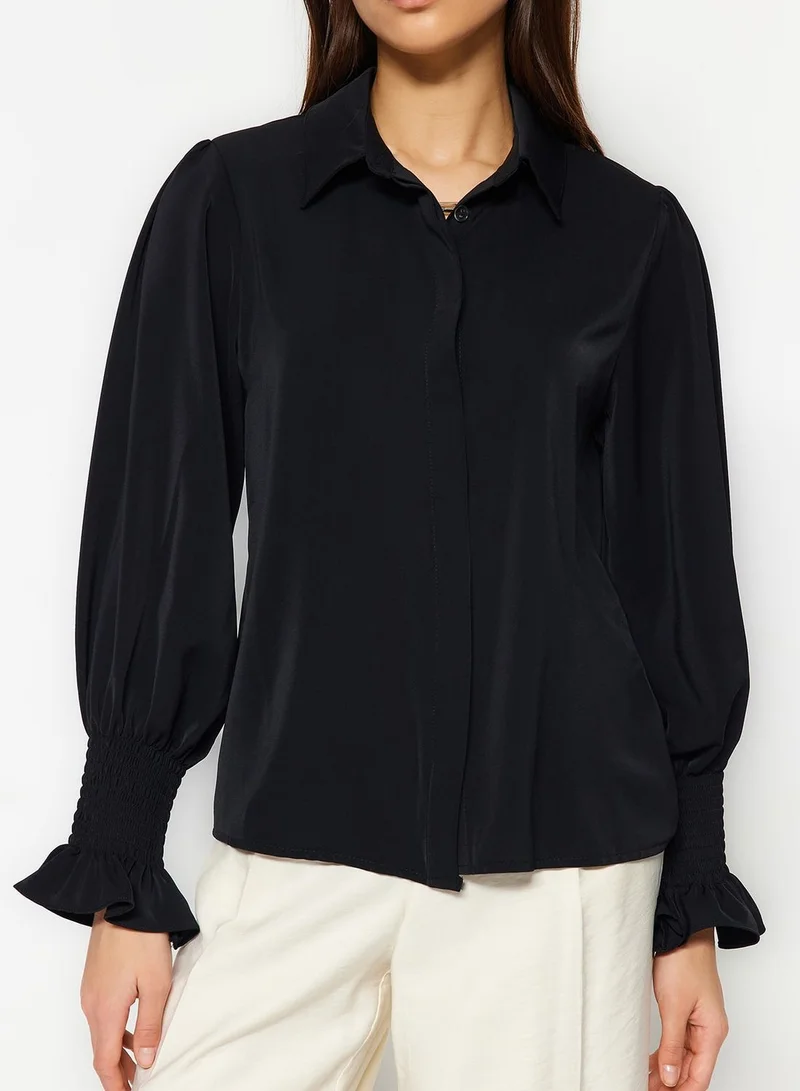 trendyol Puff Sleeve Button Down Shirt