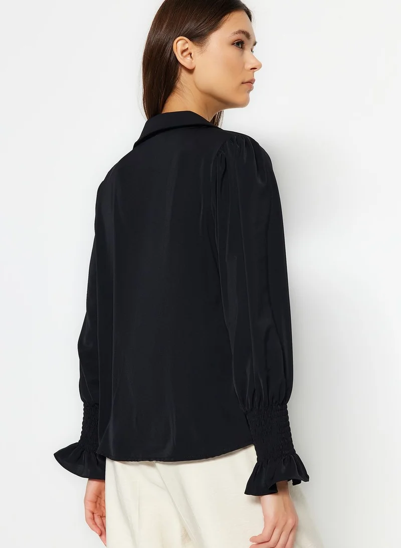 trendyol Puff Sleeve Button Down Shirt
