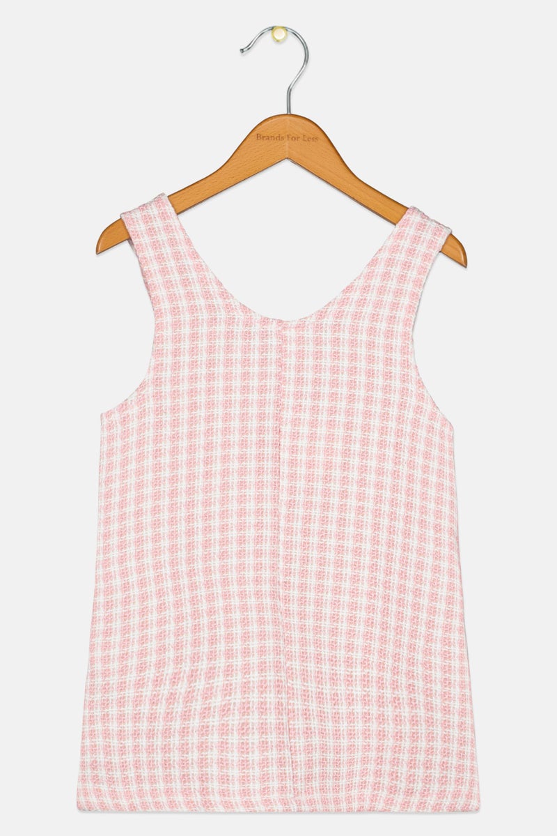 KOTON Kids Girl Textured Casual Dress, Multicolor - Image 2