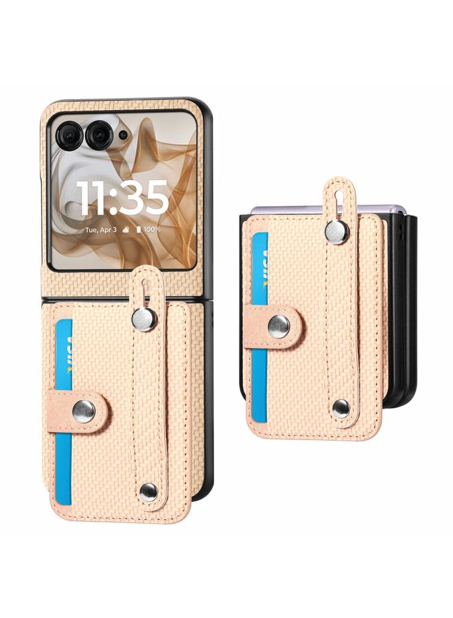 S-TOP Case For Motorola Razr 50 Ultra Wristband Kickstand Card Wallet Back Cover Phone Case - Image 1