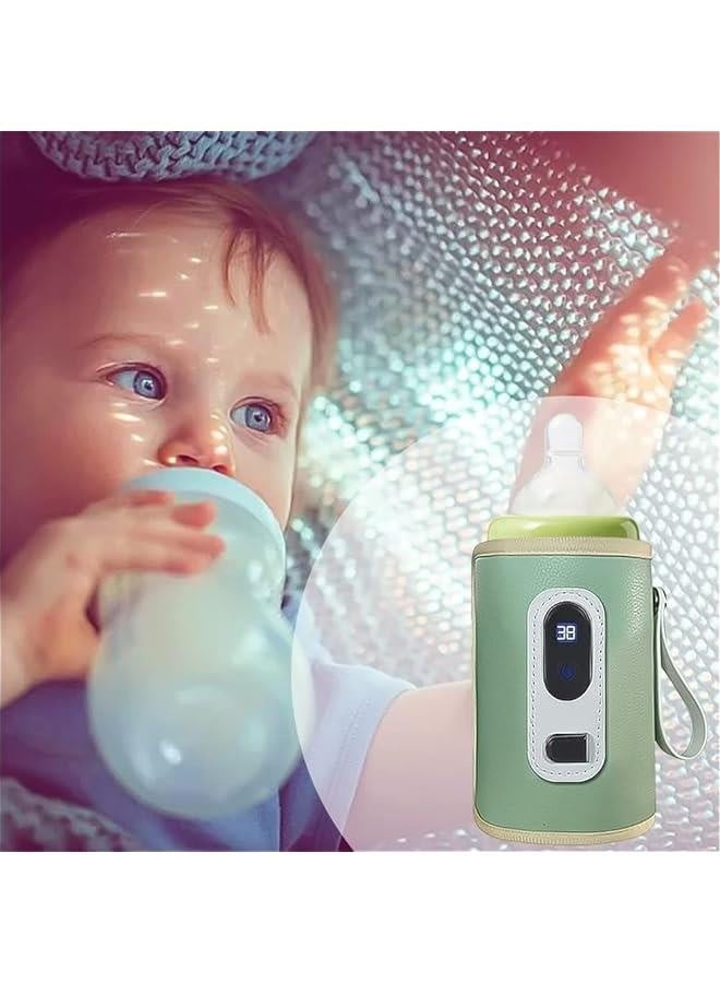 Portable Bottle Keep Warmer, with 5 Level Temperature Settings LED Display, Travel Bottle Warmer, Car Bottle Warmer, Milk Warmer for Baby, Baby Bottle Warmer, for Indoor Outdoor Traveling Driving