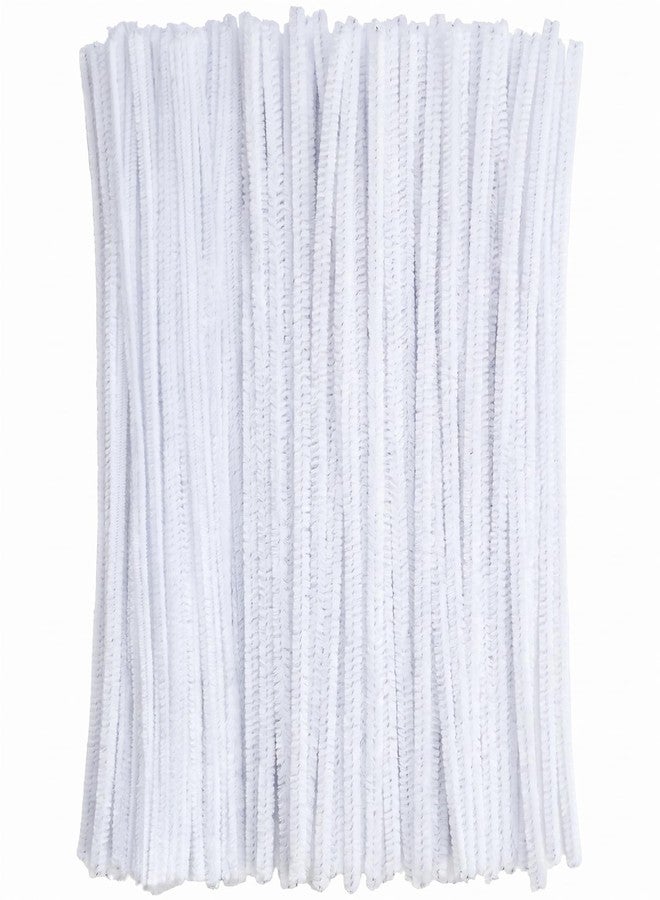 FAVORXTM White Pipe Cleaners Craft (100 Pieces) Chenille Stems for DIY Art Creative Festival Day Decorations (0.24 x 12 Inch) - Image 1