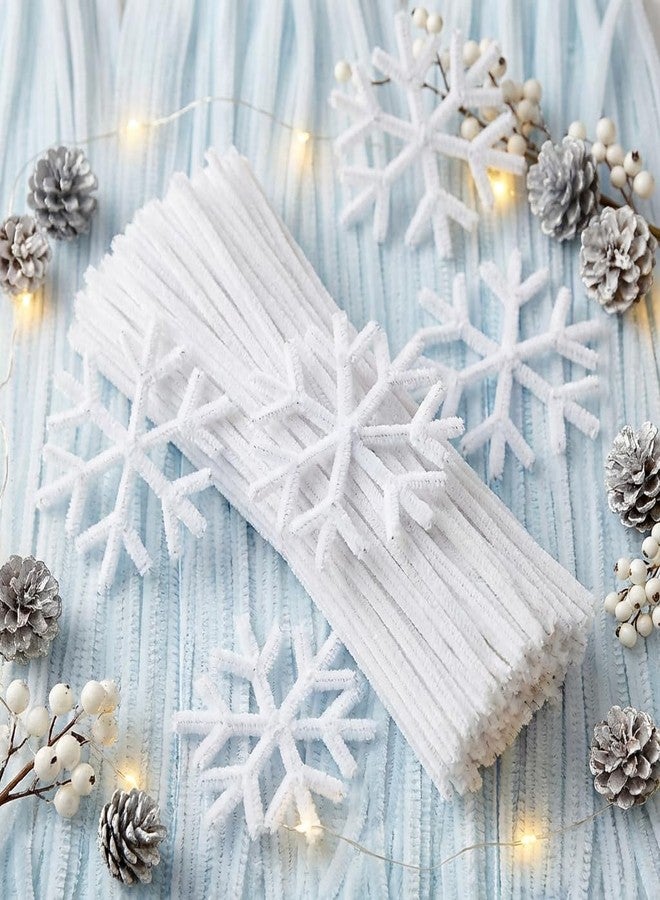 FAVORXTM White Pipe Cleaners Craft (100 Pieces) Chenille Stems for DIY Art Creative Festival Day Decorations (0.24 x 12 Inch) - Image 5