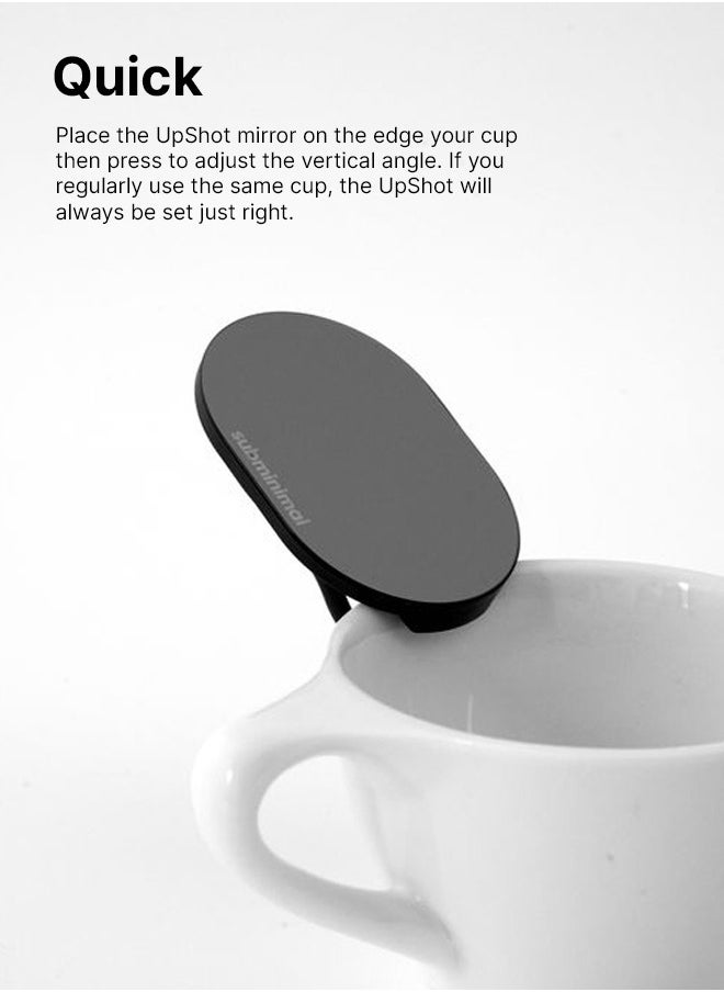 subminimal - UPSHOT Espresso Shot Mirror | Coffee Flow Rate Observation Reflective Mirror for Bottomless Portafilters, Easy Adjust Easy Portafilter Viewing, for Barista, Amateurs, Home, Bar Use - Image 1