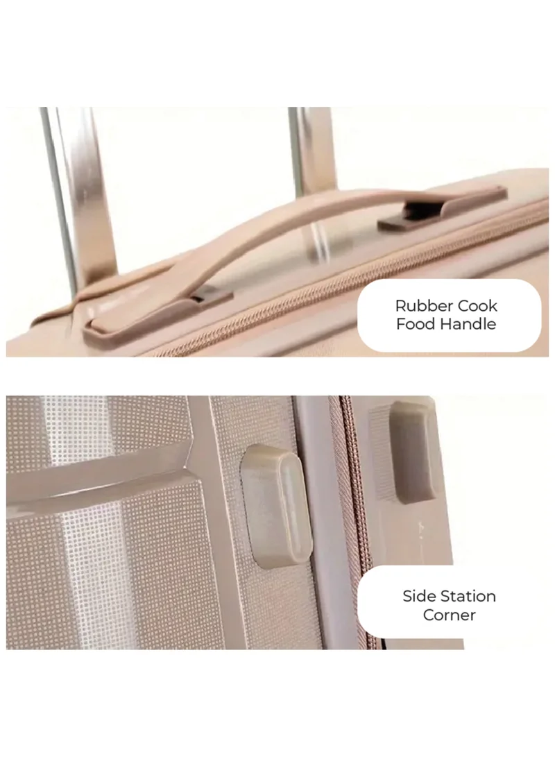 ريفلكشين Reflection PP Carry On Suitcase Airline Approved, Scratchproof Lightweight 28 Inch  Luggage- 360° Silent Wheels, PP Hard Luggage Trolley, Spinner Wheels, Travel Luggage  (28-Inch , Beige)