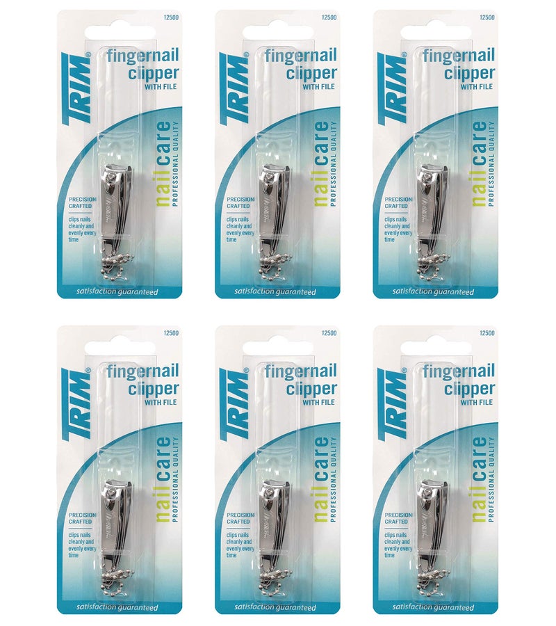 Trim Nailcare Fingernail Steel Clipper with File Item Number 12500 Pack of 6