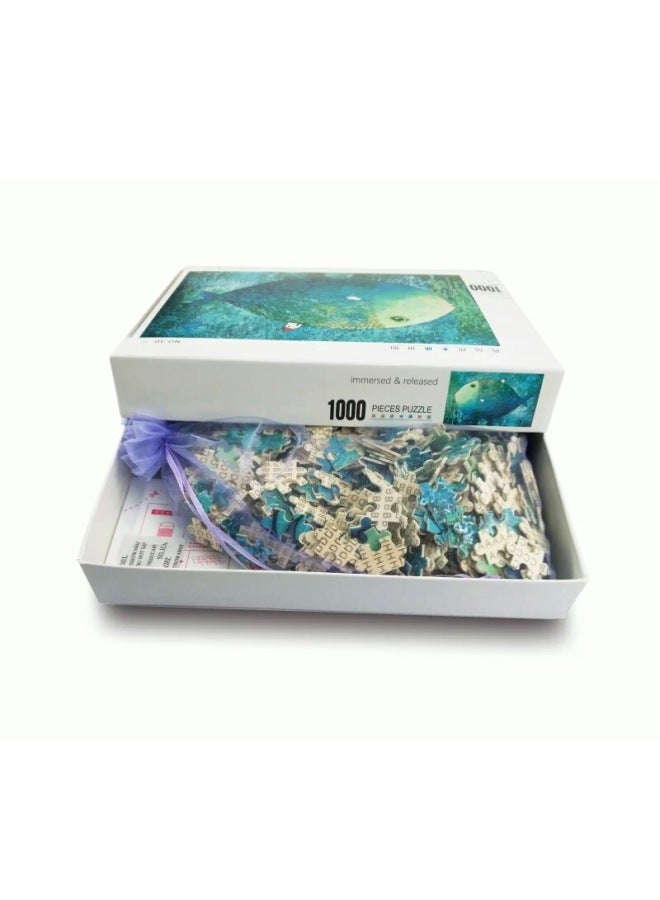 Puzzle Adult 1000 Pieces Of Wood One Thousand Pieces Of Wooden Toys Landscape Adult Decompression Oil Painting Puzzle Manufacturers Wholesale-Color:10-091 Castle Night - Image 3