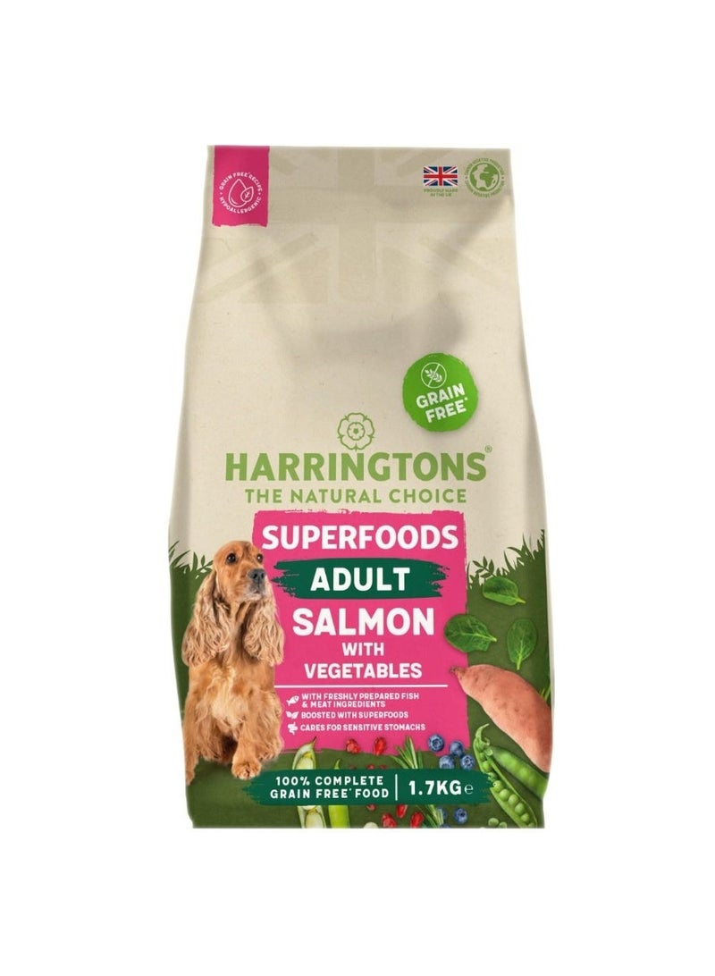 Harringtons Superfoods Salmon with Vegetables Adult Dry Dog Food 1.7KG - Image 1