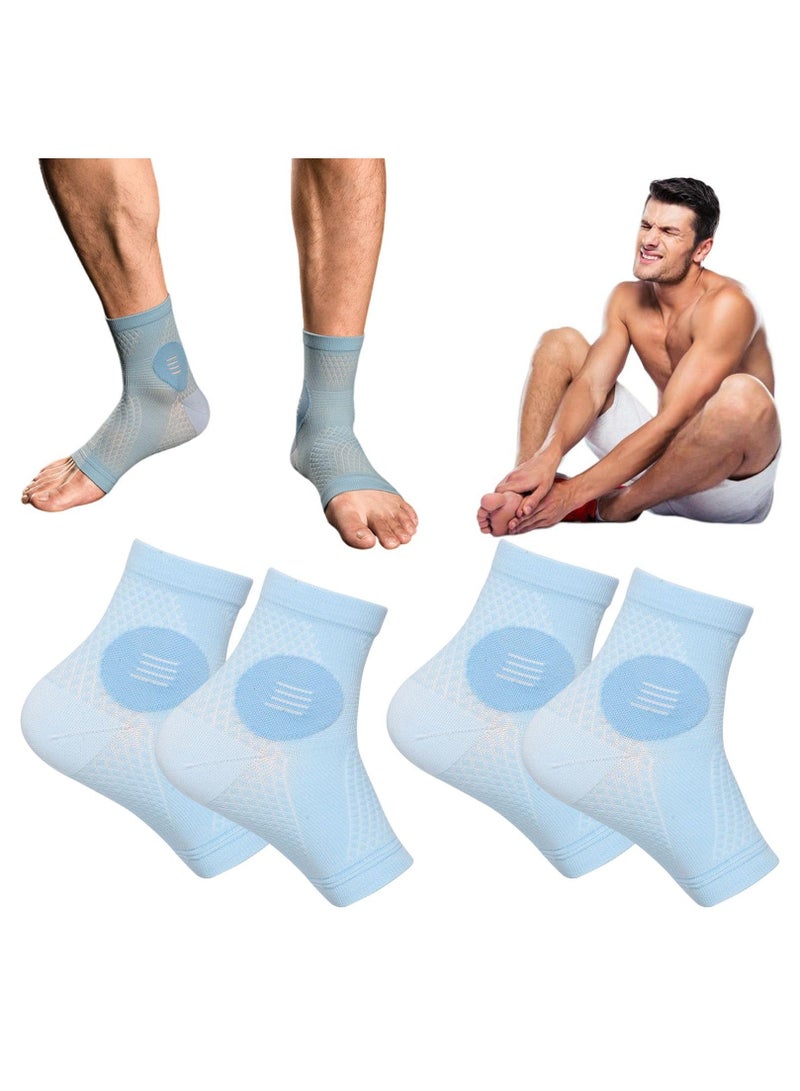2 Pairs Dr. Sock Soothers - Neuropathy and Plantar Fasciitis Relief Compression Socks - Anti-Fatigue Foot Sleeve for Men Women, Pain Relief Support - Size L （Blue） - Image 1