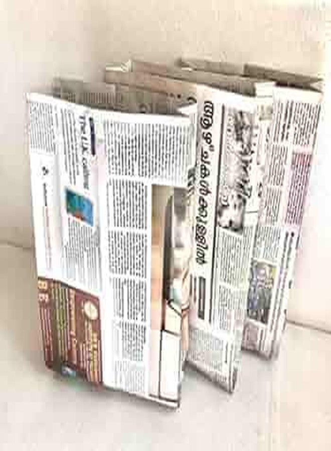 Shri Recycled newspaper packaging bag (9 * 7 inches) paperbag for shopping Pack of 100 - Image 2