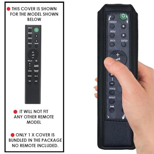 Zaoma Protective Case PU Leather Cover Holder Compatible for Remote No.RMT-AH200U Remote Control Compatible for Sony Home Theatre System and Sound Bar (Black) - Image 3