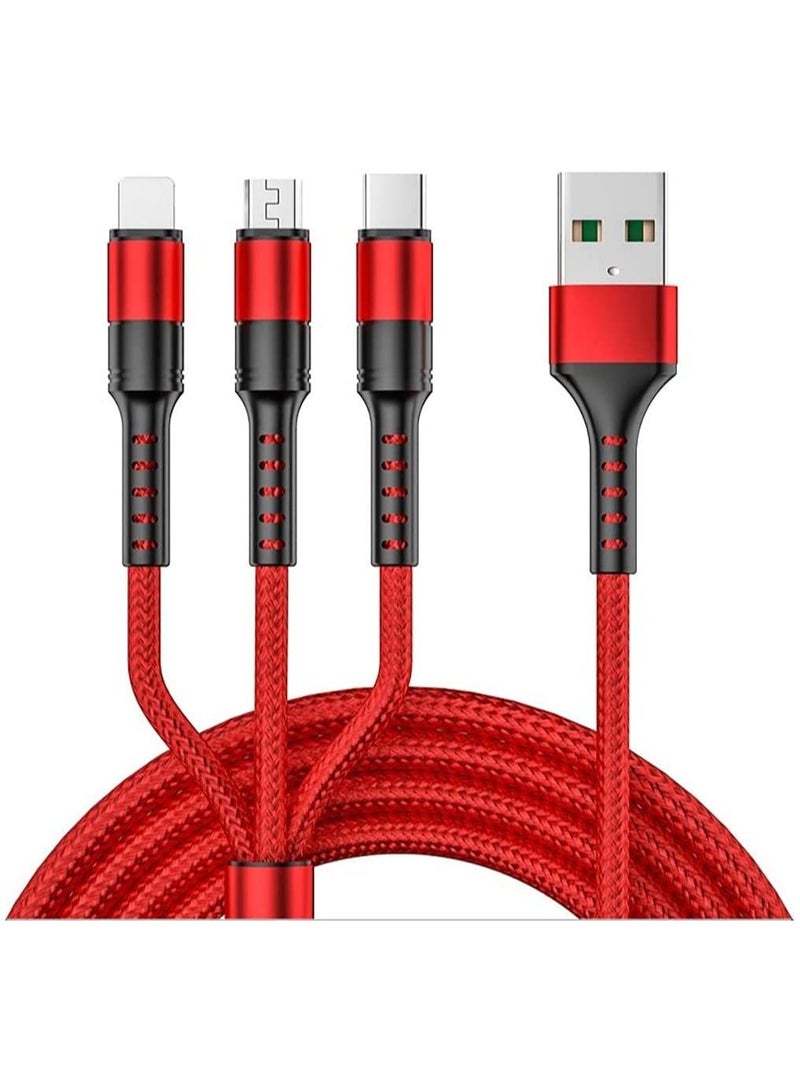 3 in 1 Multi 5A original fast charging 1.2m cable, CE, FCC, ROSH Certified, Lighting/Type C/Micro, compatible with iPhone 3A /Huawei - Image 1