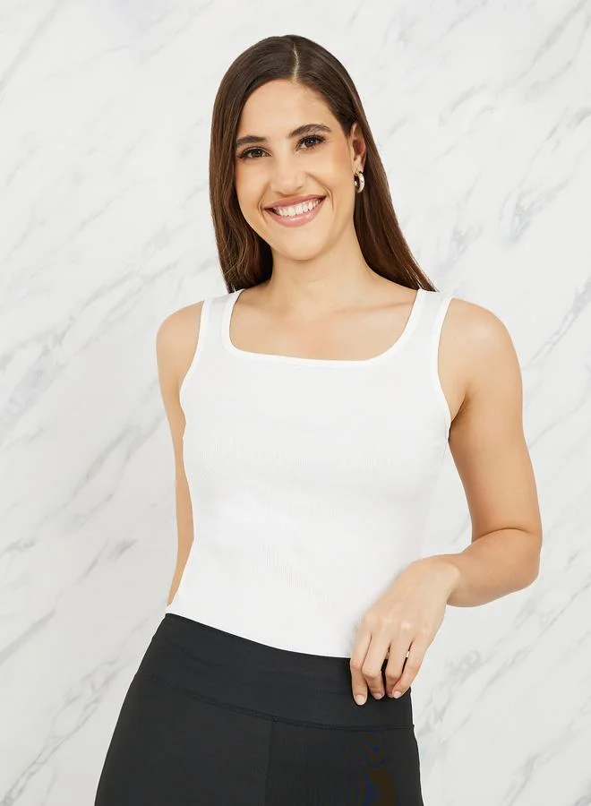 Take Two Ribbed Square Neck Tank