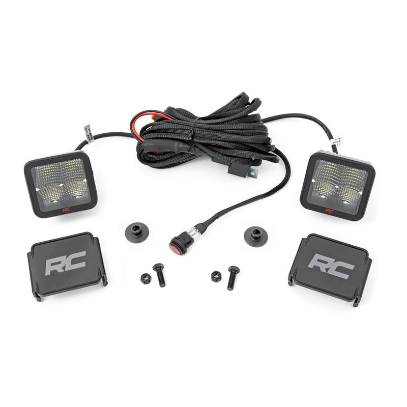 مجموعة أضواء LED مزدوجة 2 بقعة من روف كانتري لسيارة فورد برونكو 2021-2024 2X وحدات إضاءة LED شعاع بقعة