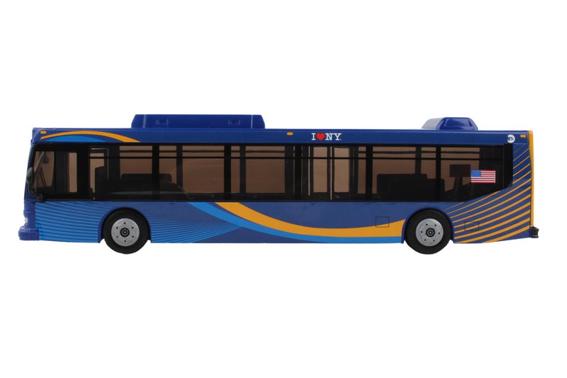 Daron MTA Bus â€“ 11-Inch Single Bus in New Blue Livery â€“ Officially Licensed Friction-Powered Toy with Rolling Wheels and Functional Doors for Kids Ages 3+ - Image 4
