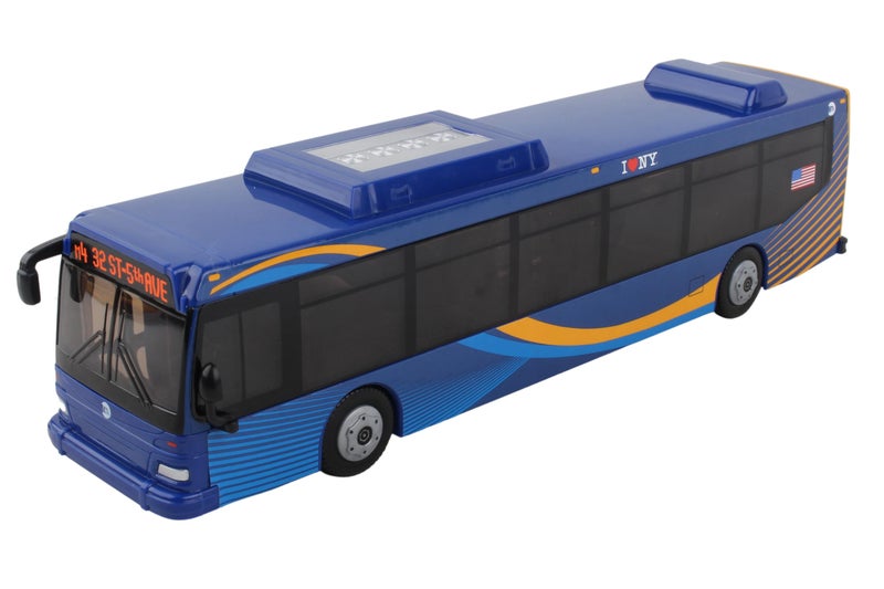 Daron MTA Bus â€“ 11-Inch Single Bus in New Blue Livery â€“ Officially Licensed Friction-Powered Toy with Rolling Wheels and Functional Doors for Kids Ages 3+ - Image 2