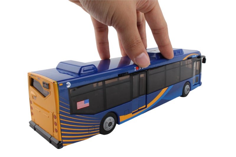 Daron MTA Bus â€“ 11-Inch Single Bus in New Blue Livery â€“ Officially Licensed Friction-Powered Toy with Rolling Wheels and Functional Doors for Kids Ages 3+ - Image 5