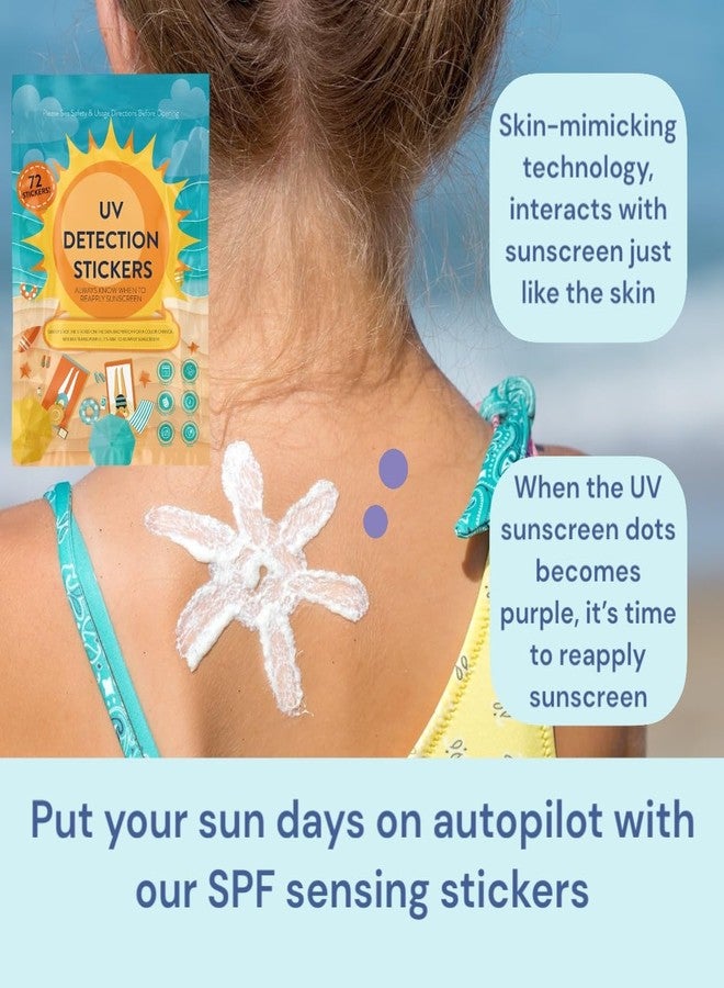 Joyful Artistry UV Stickers for Sunscreen - 72 PCS UV Detection Stickers, Kid Friendly Sun Protection Reminder, Sunscreen Patches, Summer and Beach Vacation Essentials (72) - Image 4