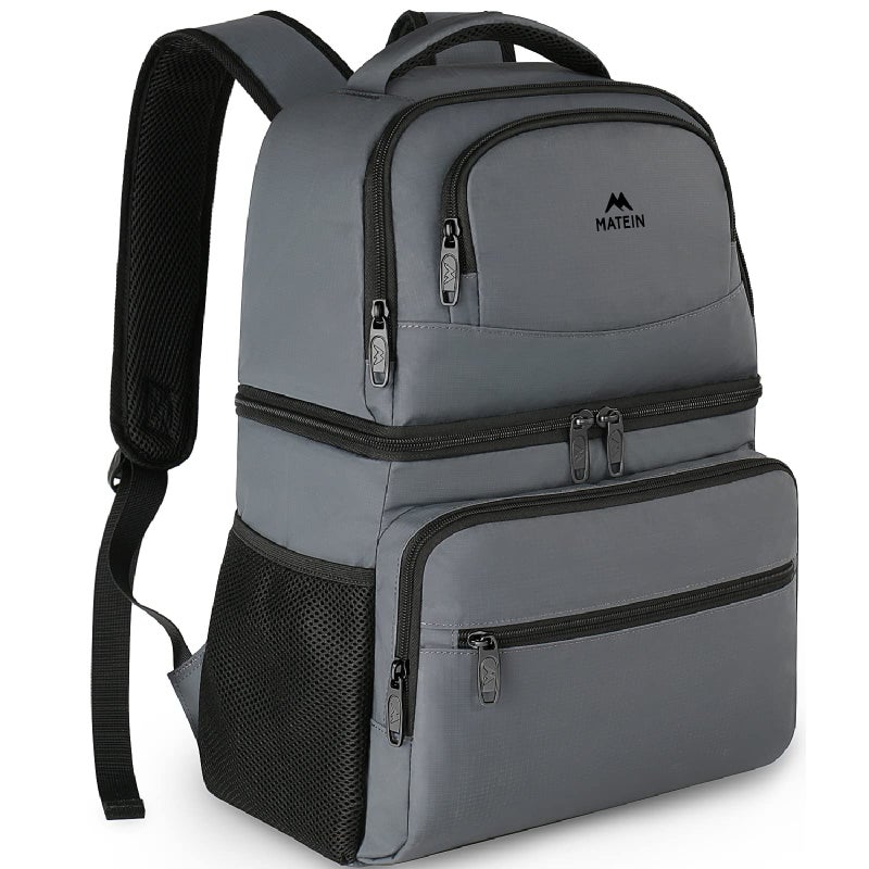 MATEIN Cooler Backpack, 26 Cans Insulated Lunch Backpack for Men Women, Leakproof Double Layer Lunch Cooler Bag Lightweight Soft Lunch Backpack with Cooler Compartment, Beach Camping Hiking Beer Gifts - Image 1