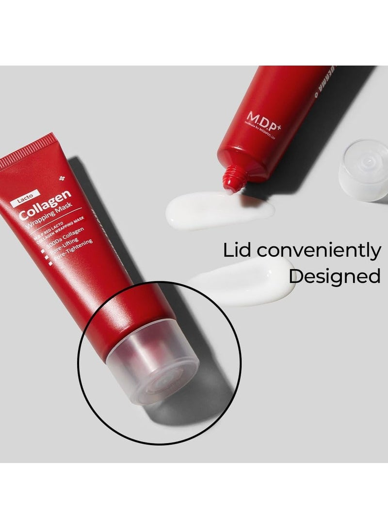 MEDIPEEL MDP+ RED LACTO COLLAGEN WRAPPING MASK, Glowy Skin, Skin Elasticity, Pore Lifting | 2.36fl.oz, 70ml - Image 2