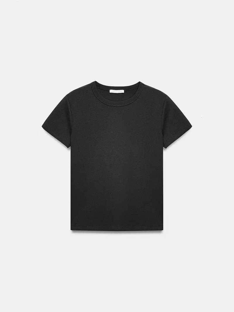 ديلفين DILVIN Women's Solid Crew Neck T-Shirt