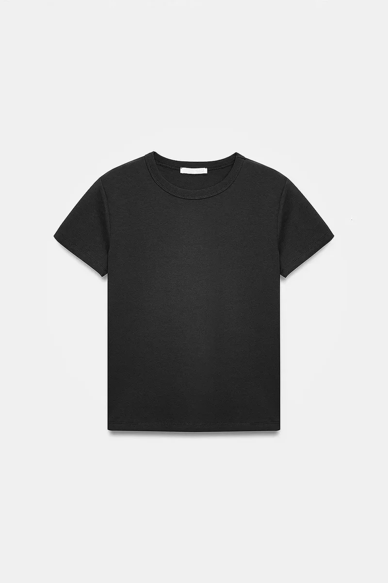 DILVIN Women's Solid Crew Neck T-Shirt