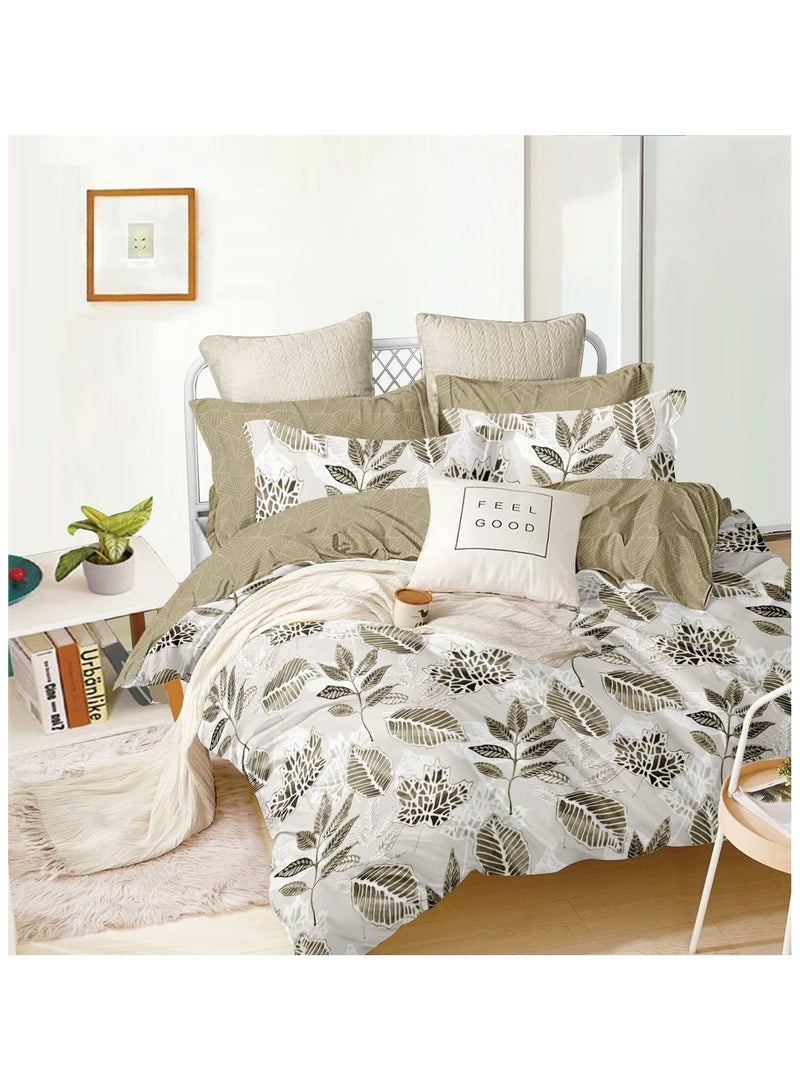 AL RAID Single Size Bed Sheet Set | Microfiber & Cotton Duvet Cover Set | 4PCS Bedding Set Includes 1 Duvet Cover 160x210 cm, 1 Fitted Sheet 120x200+20 cm, 2 Pillowcases 50x75 cm | Soft & Durable Bedding