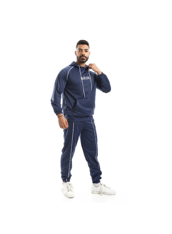 Caesar Men's plain tracksuit with chest print - Image 3