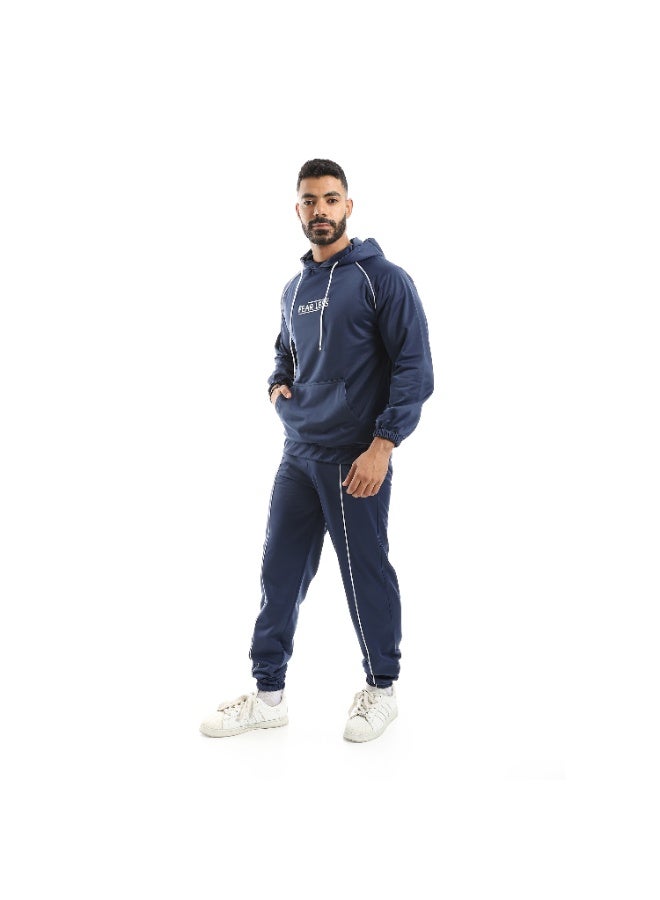 Caesar Men's plain tracksuit with chest print - Image 2