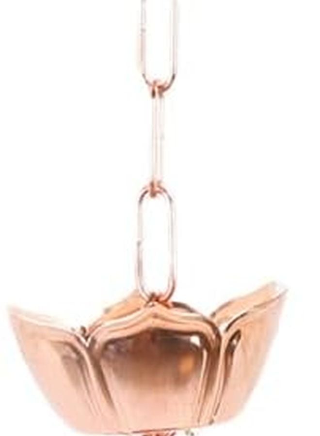 سلسلة مطر نحاسية على شكل زهرة 3 28 قدم زخرفة حديقة تصريف المزاريب - Image 1