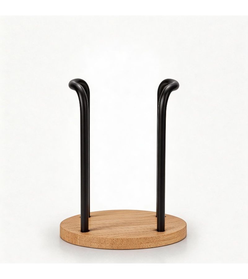 Black Disposable Cup Storage Rack Kitchen Countertop Organizer Dispenser - Image 5