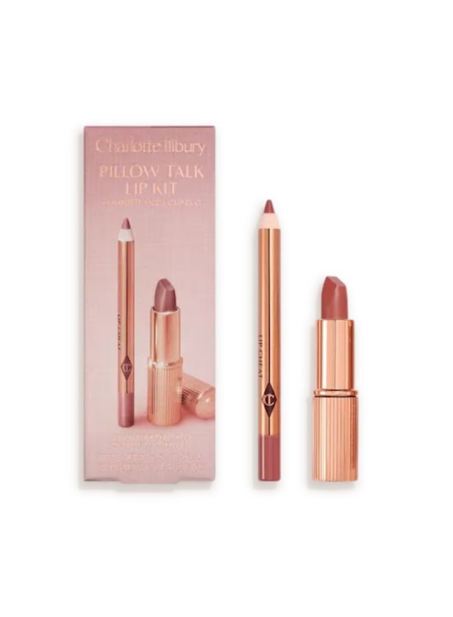 Charlotte Tilbury Mini Pillow Talk Lip Kit - Pillow Talk Medium (Lipstick & Lip Liner) - Image 1