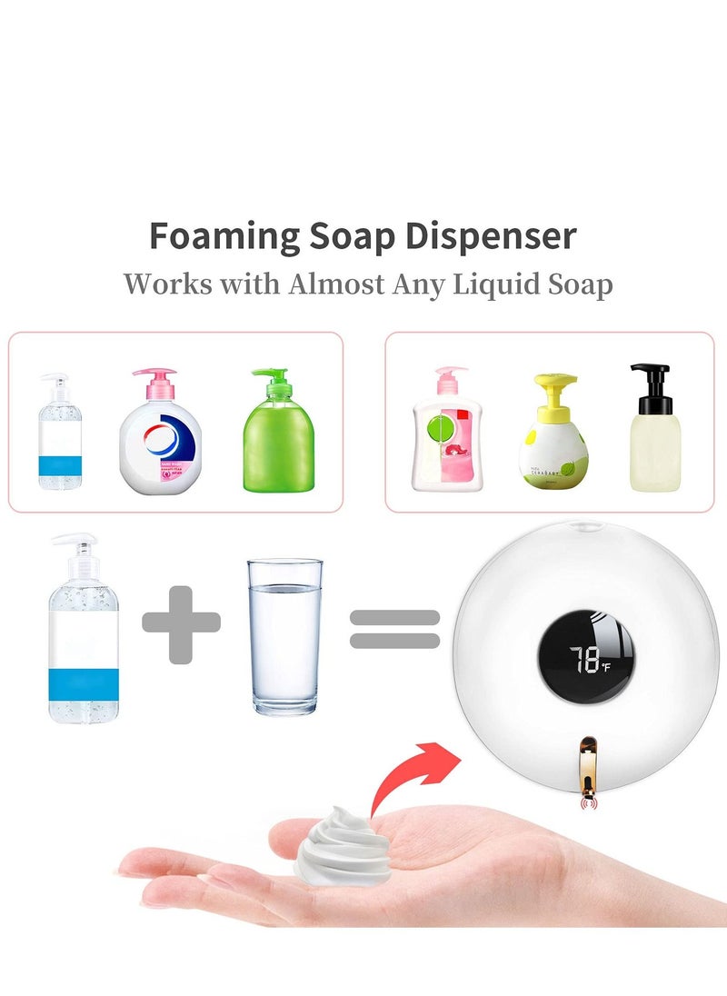 KASTWAVE - Automatic Soap Dispenser Touchless Hand Soap Dispenser 9.5OZ/280ML Foaming Soap Dispenser Wall-Mounted Rechargeable Sensor Soap Dispenser for Kitchen Bathroom Hotel School - Image 1