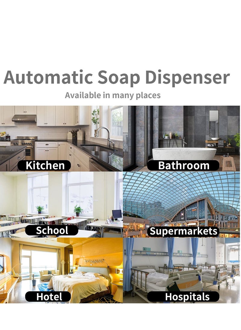 KASTWAVE - Automatic Soap Dispenser Touchless Hand Soap Dispenser 9.5OZ/280ML Foaming Soap Dispenser Wall-Mounted Rechargeable Sensor Soap Dispenser for Kitchen Bathroom Hotel School - Image 1
