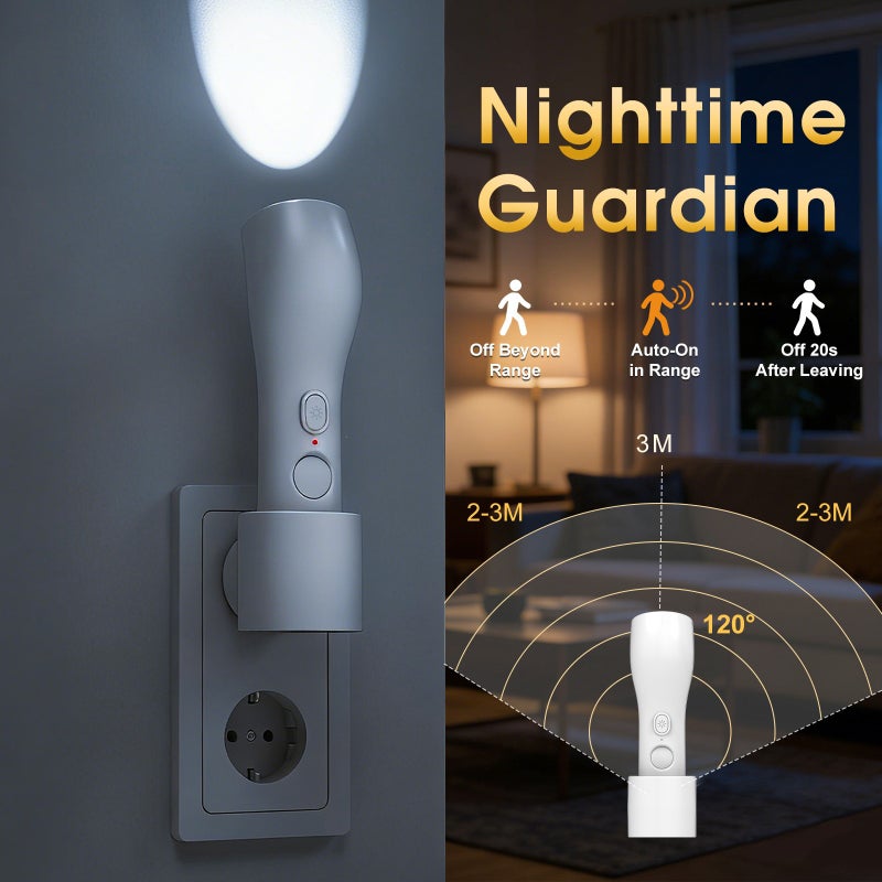 Rechargeable Motion Sensor Night Light with Flashlight - Image 2
