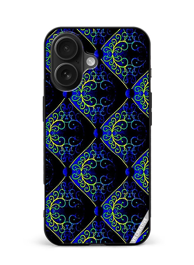 Protective Case Cover For Apple iPhone 16 Plus Fractal Abstract Design Multicolour