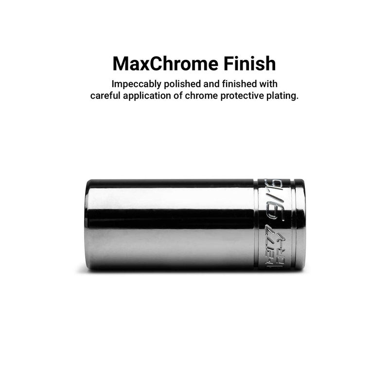 Capri Tools مجموعة مفاتيح صمولة عميقة وضحلة 12 نقطة من كابري تولز بحجم 1/4 بوصة، SAE، من 3/16 إلى 9/16 بوصة، 20 قطعة - Image 2